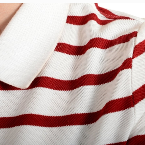 BURBERRY WOMEN'S STRIPED SHORT SLEEVE POLO BLOUSE TOP US XS IT 38 - Picture 4 of 6